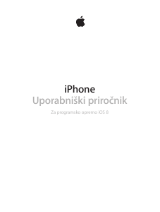Priročnik Apple iPhone (iOS 8) Mobilni telefon