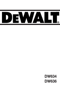 Manual DeWalt DW634 Orbital Sander