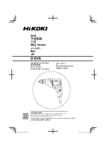 Handleiding Hikoki D 6VA Klopboormachine