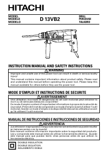 Manual de uso Hitachi D 13VB2 Taladradora de percusión