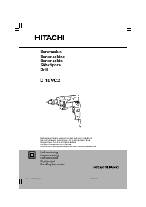 Bruksanvisning Hitachi D 10VC2 Slagborrmaskin