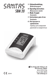 Manual Sanitas SBM 20 Blood Pressure Monitor