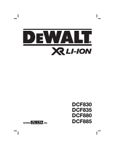 Manual DeWalt DCF830 Impact Wrench