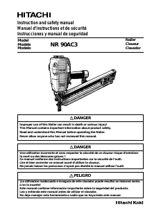 Manual de uso Hitachi NR 90AC3 Clavadora