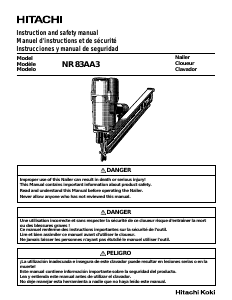 Manual de uso Hitachi NR 83AA3 Clavadora
