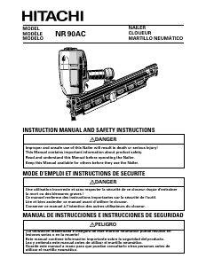 Manual Hitachi NR 90AC Nail Gun