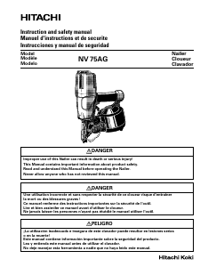 Mode d’emploi Hitachi NV 75AG Cloueur