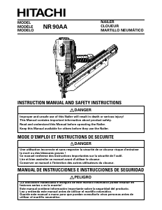 Manual de uso Hitachi NR 90AA Clavadora