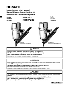 Manual de uso Hitachi NR 83A2 Clavadora