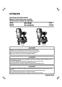 Manual de uso Hitachi NV 45AE Clavadora