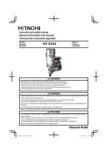 Manual de uso Hitachi NV83A4 Clavadora