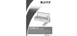 Manual de uso Leitz comBIND 100 Encuadernadora