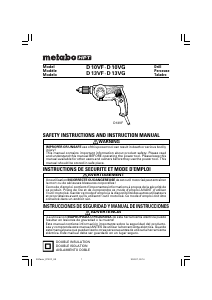 Manual Metabo D 10VF Impact Drill