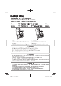 Manual de uso Metabo NV 75AN Clavadora