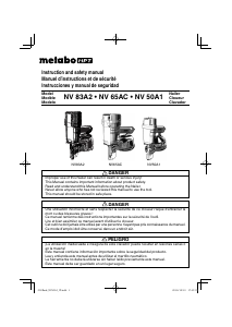 Manual Metabo NV 83A2 Nail Gun