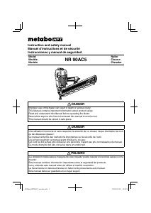 Manual Metabo NR 90AC5 Nail Gun