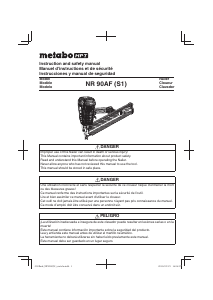 Manual de uso Metabo NR 90AF(S1) Clavadora