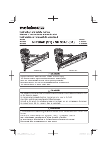 Manual de uso Metabo NR 90AD(S1) Clavadora