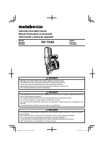 Manual de uso Metabo NV 75A5 Clavadora