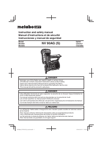 Manual de uso Metabo NV 90AG(S) Clavadora