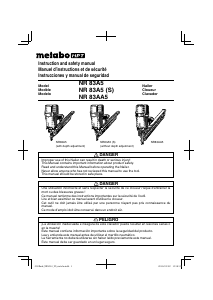 Manual Metabo NR 83A5 Nail Gun