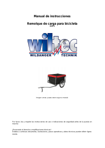 Manual de uso Wiltec 61971 Remolque de bicicleta