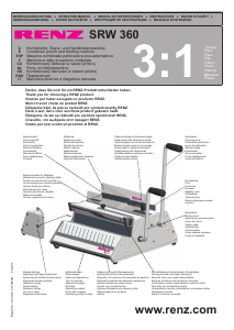 Manual de uso Renz SRW 360 Encuadernadora