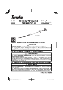 Manual de uso Tanaka TC H22EPAP(SM) Tijeras cortasetos