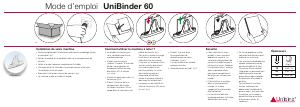Mode d’emploi Unibind UniBinder 60 Relieuse