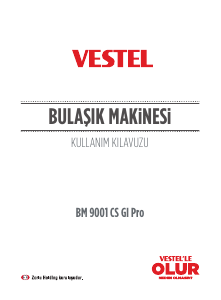 Kullanım kılavuzu Vestel BM-9001 CS GI Pro Bulaşık makinesi