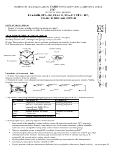 Instrukcja Casio Edifice EFA-112 Zegarek