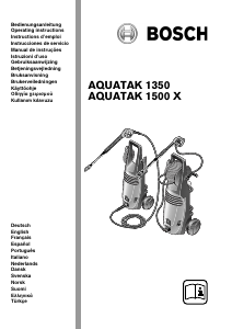 Manual Bosch Aquatak 1350 Máquina de limpeza a alta pressão