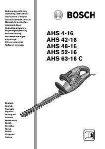 Bedienungsanleitung Bosch AHS 4-16 Heckenschere
