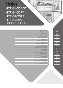 Handleiding Haier HTF-520WP7(UK) Koel-vries combinatie