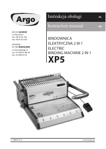 Instrukcja Argo XP5 Bindownica