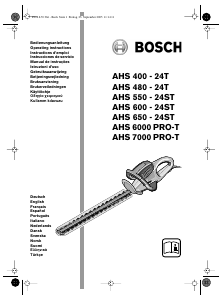 Εγχειρίδιο Bosch AHS 480-24T Εργαλείο κουρέματος φράχτη