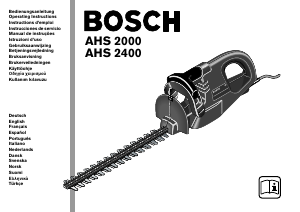 Kullanım kılavuzu Bosch AHS 2000 Çalı makası