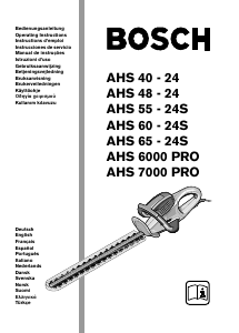 Manuale Bosch AHS 6000 PRO Tagliasiepi