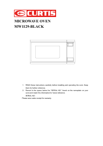 Manual Curtis MW1129 Microwave