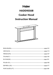 Manuale Haier HADD9SS6B Cappa da cucina