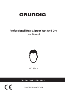 Mode d’emploi Grundig MC 9542 Tondeuse à barbe