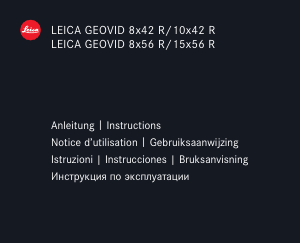 Manual de uso Leica Geovid 8x42 R Prismáticos