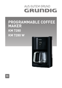 Brugsanvisning Grundig KM 7280 W Kaffemaskine