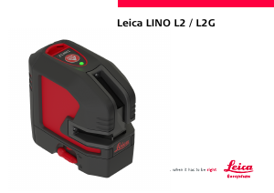 Instrukcja Leica Lino L2G Laser liniowy