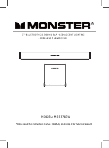 Handleiding Monster MSB3787W Luidspreker