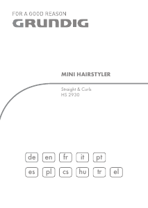 Handleiding Grundig HS 2930 Stijltang