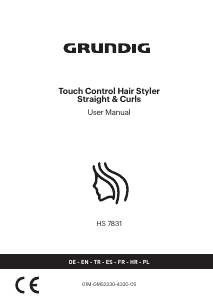 Kullanım kılavuzu Grundig HS 7831 Saç düzleştirici