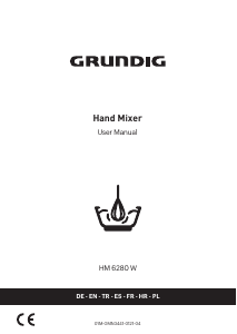 Kullanım kılavuzu Grundig HM 6280 W El mikseri
