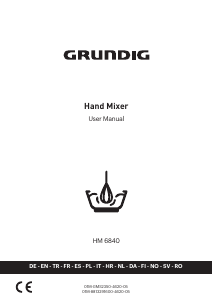 Manuale Grundig HM 6840 Sbattitore