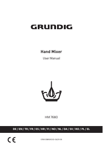 Εγχειρίδιο Grundig HM 7680 Μίξερ χειρός